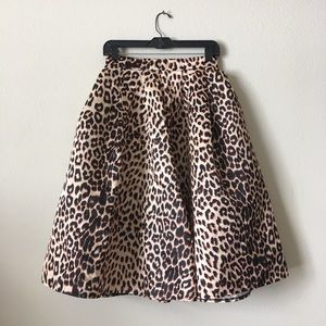 Leopard swing skirt